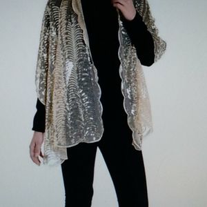Betsey Johnson Sequin Scallop Wrap